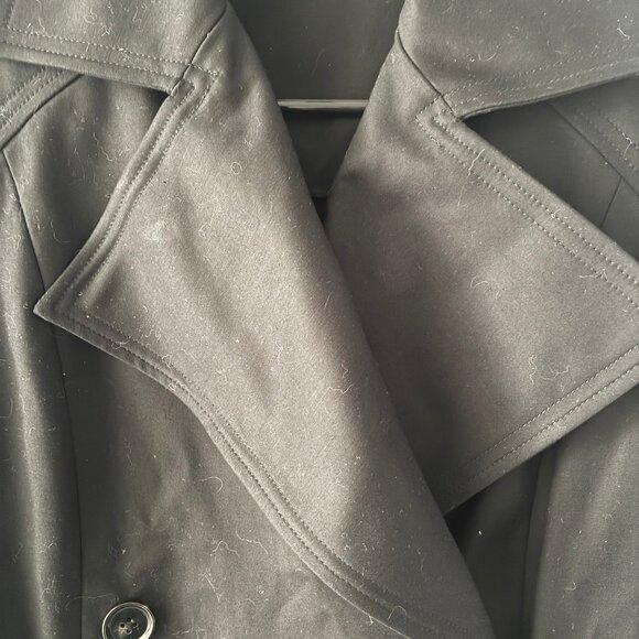 Linda Allard Ellen Tracy Black, Double Breasted  Crop Peacoat Style Jacket - Picture 7 of 11